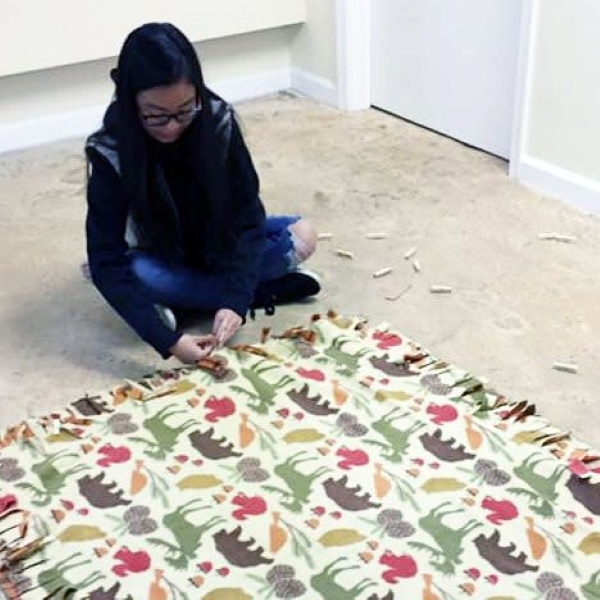 Make Fleece Tie Blankets to Donate