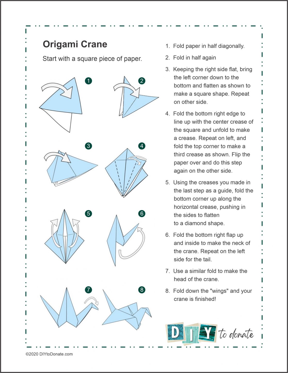 Making Origami Cranes to Donate - DIYToDonate