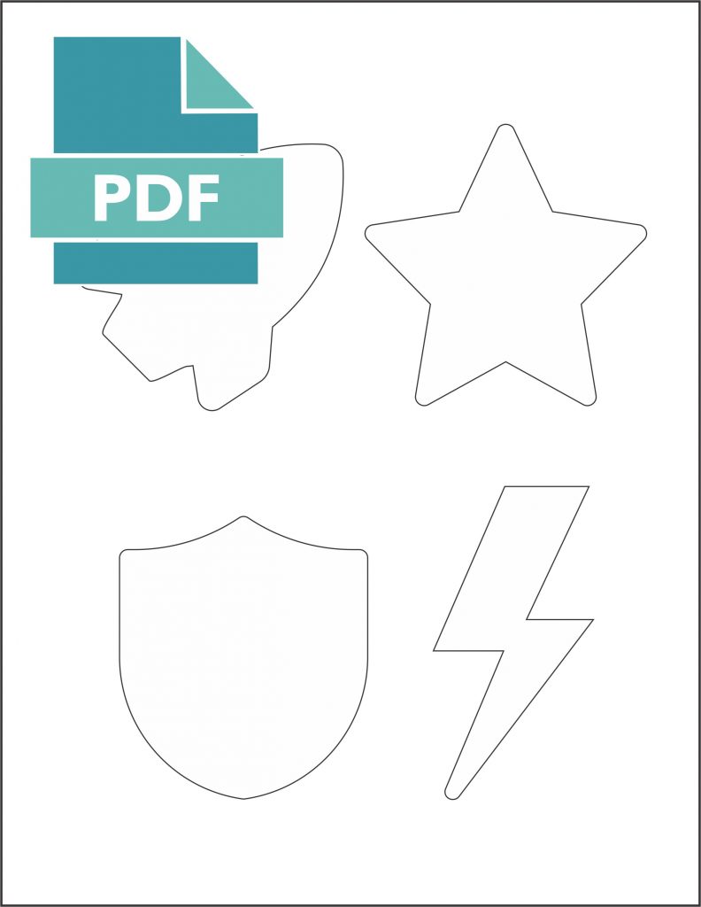 pdf Superhero Icon printables.