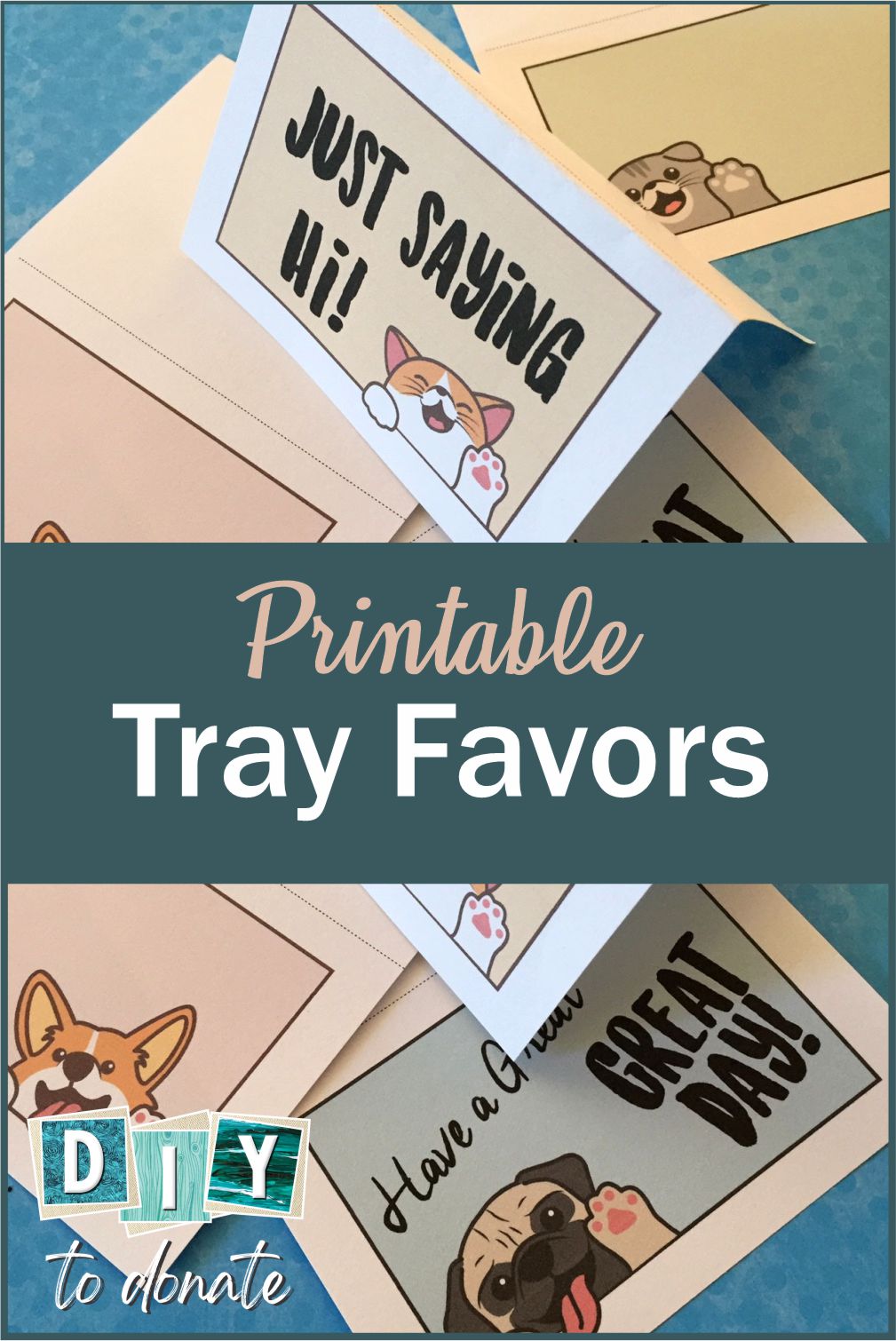 A small gesture like tray favors could be the highlight of of a senior's or a shut-in's day. Use our free printable and make as many as you want. #youthsquad #mfyouthsquad #trayfavors #favors #mealsonwheels #kidshelp #freeprintable #printables #seniors