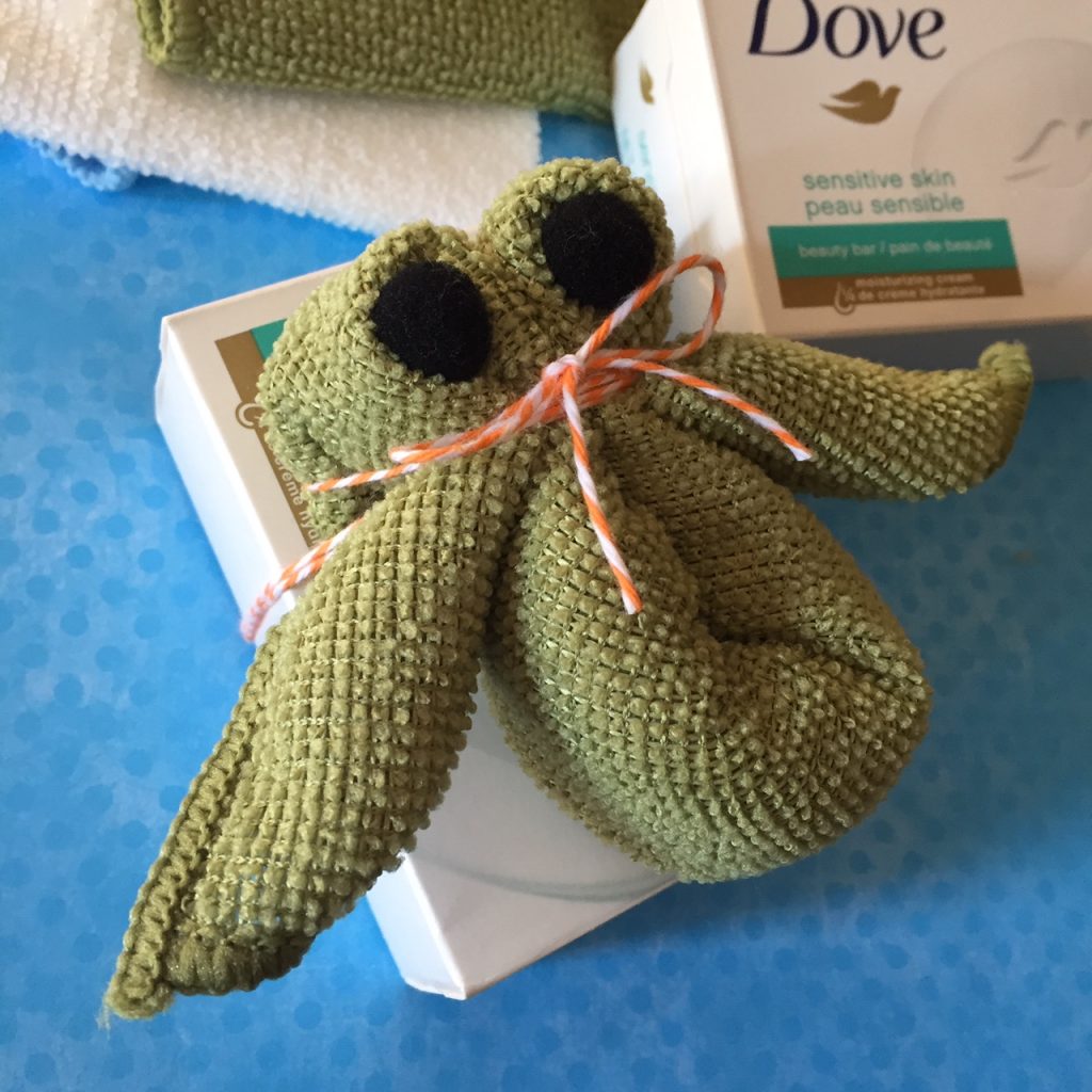 donate soap with washcloth owl