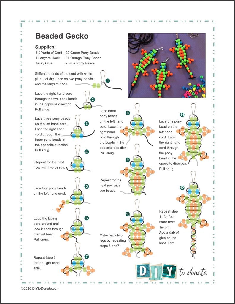 PDF Project Sheet for beaded gecko
