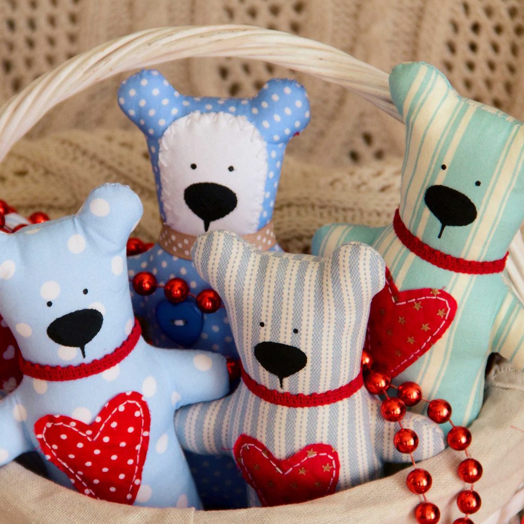 Homemade Fabric Bears to Donate