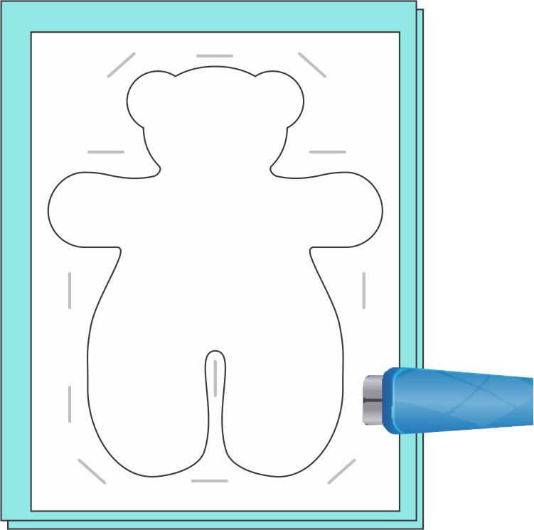 Easy Teddy Bear Step 1