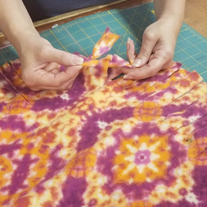 Find Out What Size (and how) to Make Fleece Tie Blankets - DIYToDonate