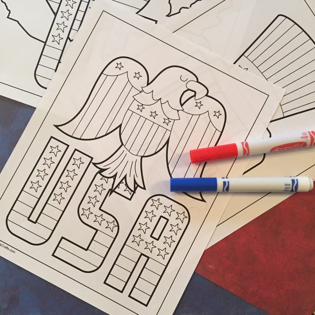 usa eagle coloring sheet