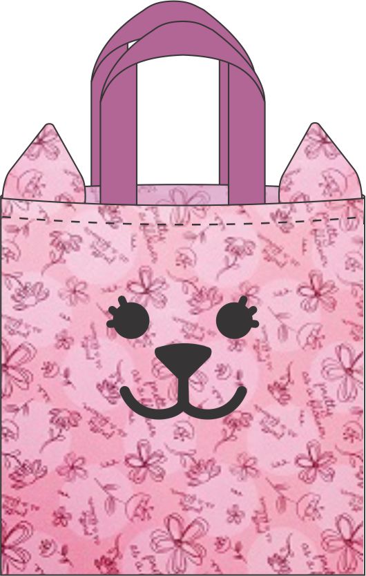 DIY cat face tote bag instructions