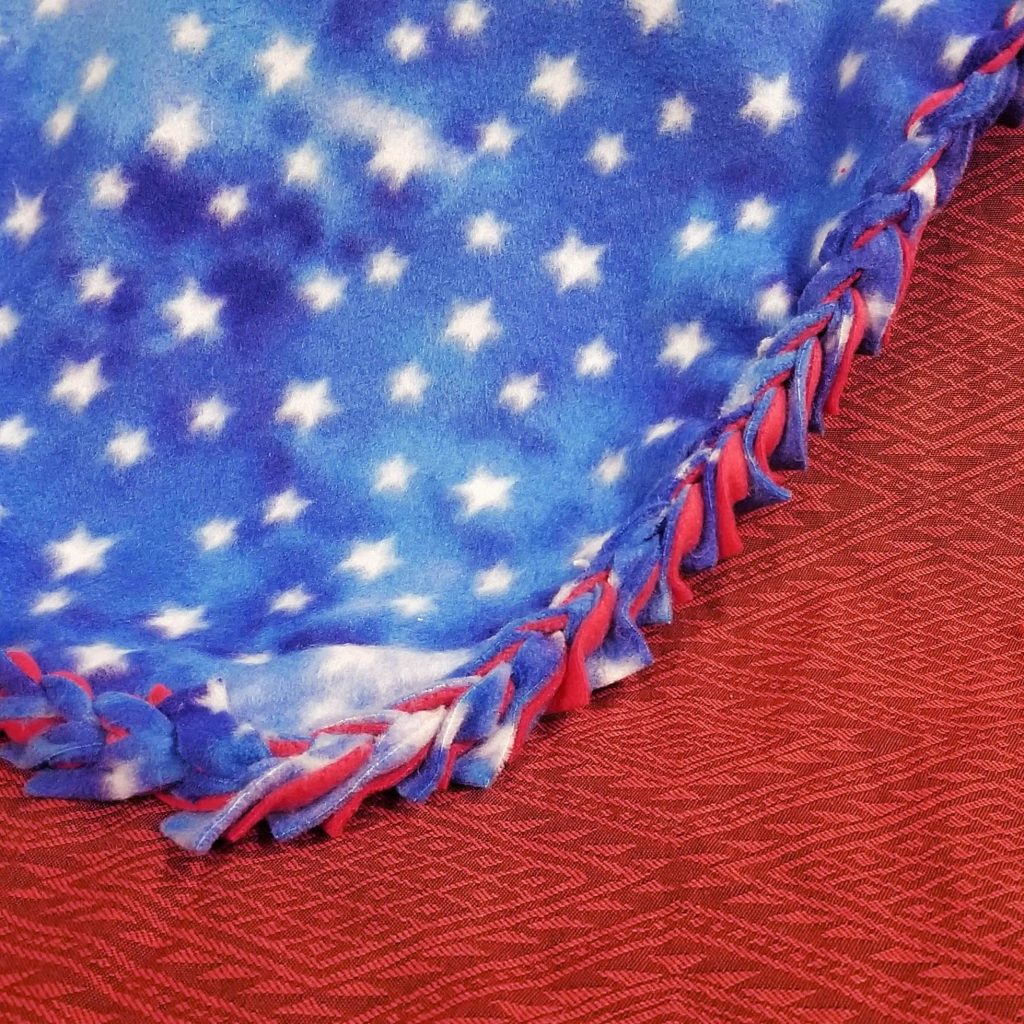 Patriotic Fleece Tie Blanket