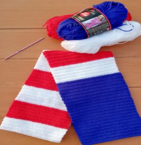 Crochet a Patriotic scarf