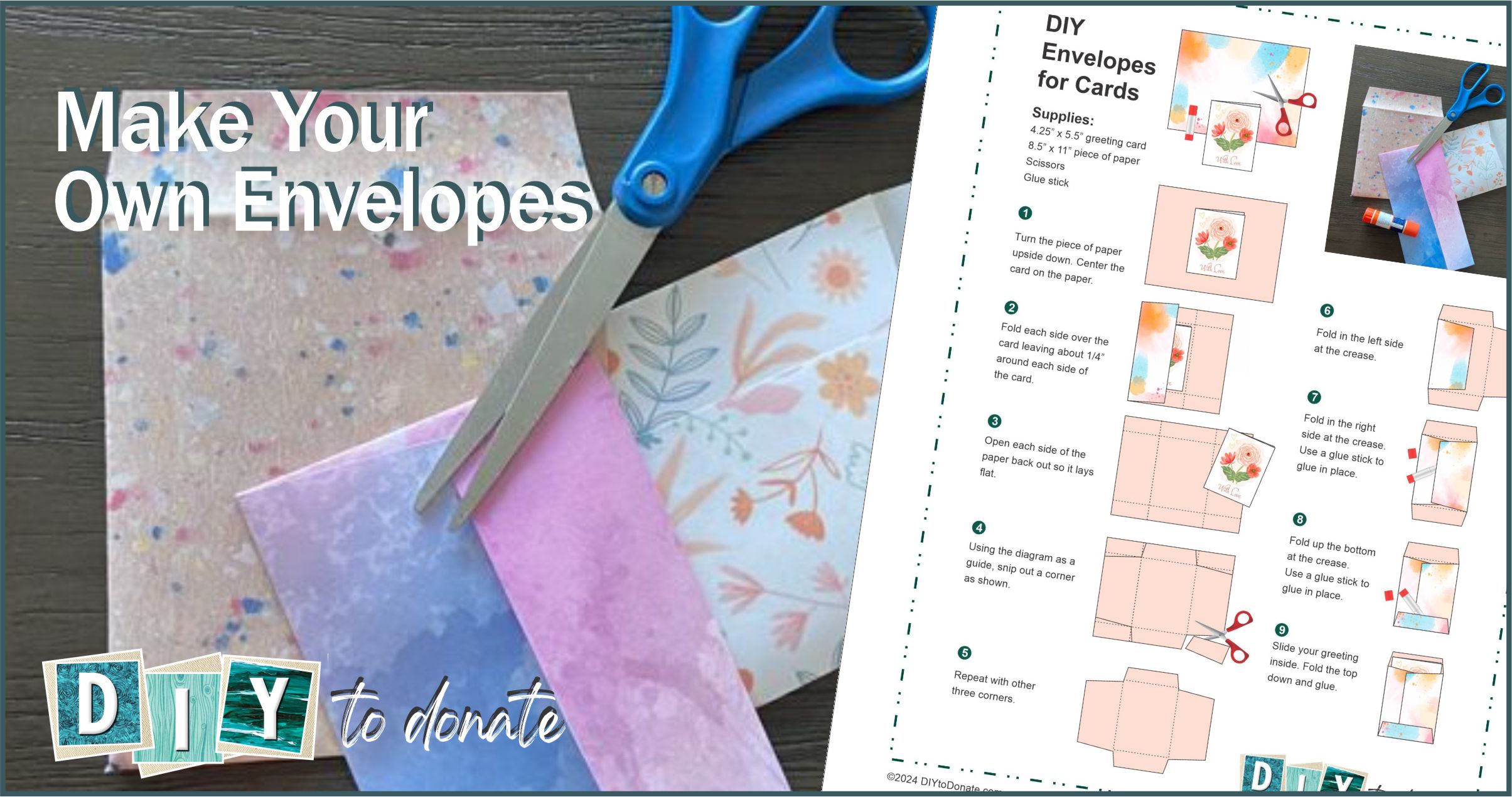 How To Make Envelopes For Your Handmade Cards DIYToDonate